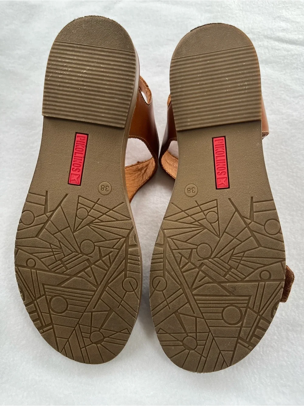 PIKOLINOS Formentera Brown Leather T-Strap Sandals Size 7.5